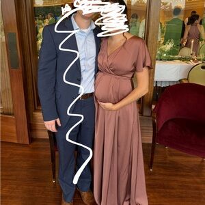 Kennedy Blue Maternity Bridesmaid Dress - Tate, Color: Wine